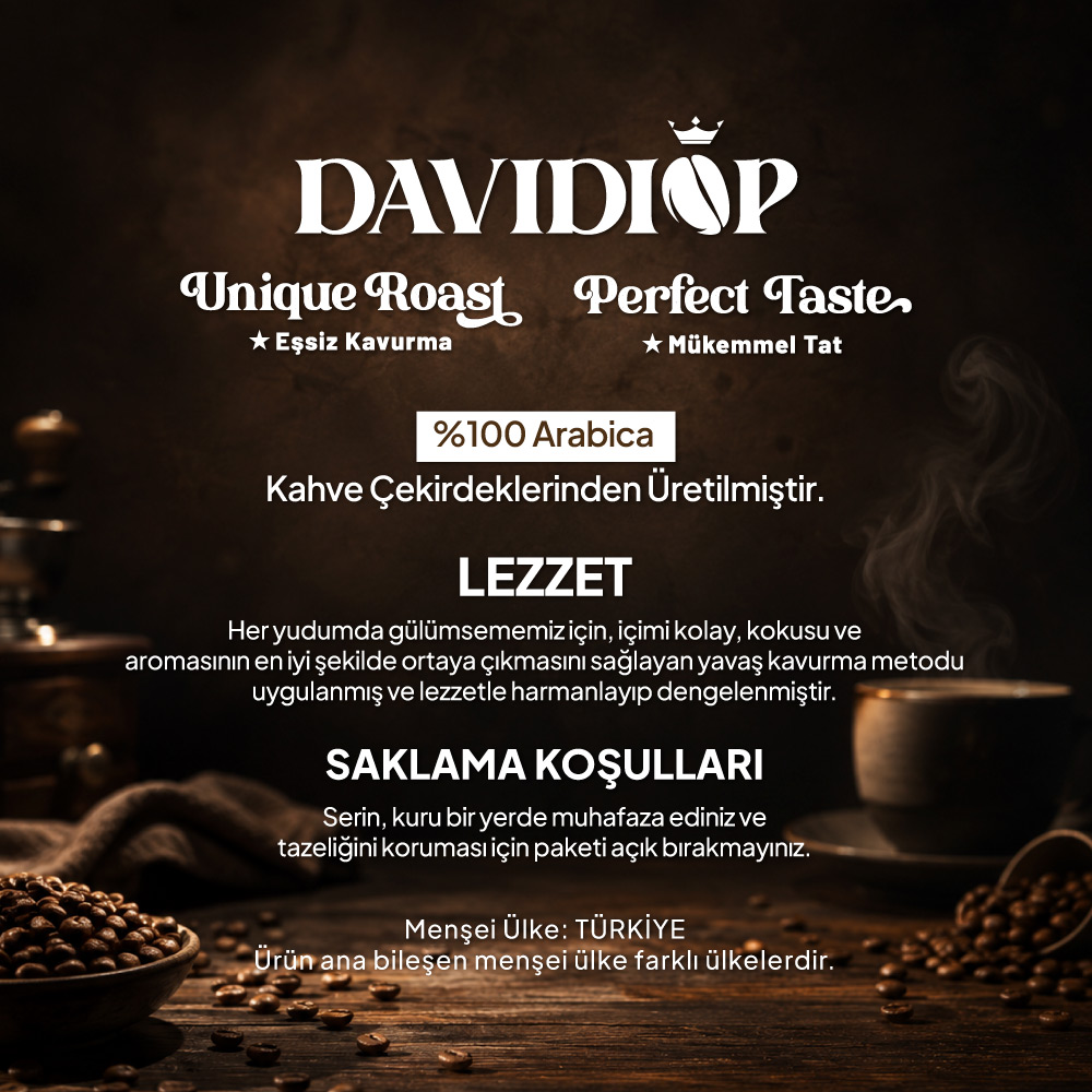 Davidiop House Blend 1000 gr. - Görsel 3